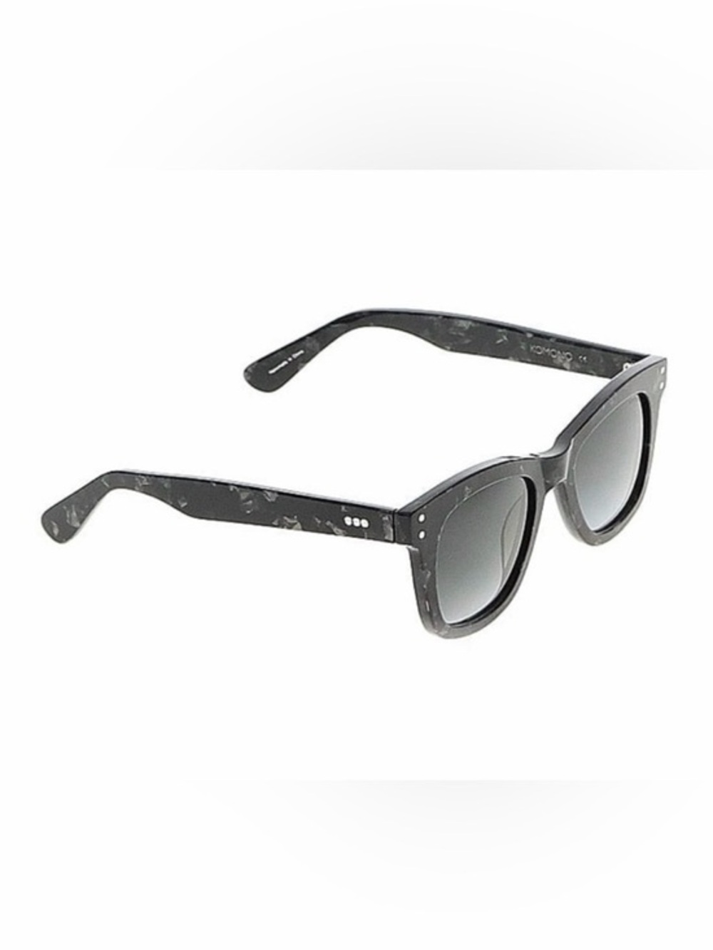 Komono Sunglasses NEW NWT The Allen black marble wayfarer